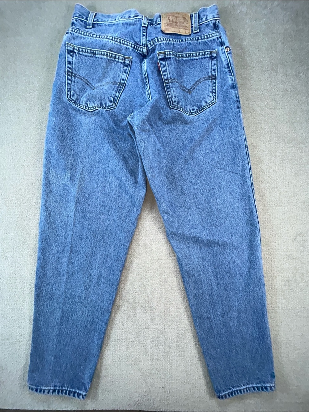 Vintage 90s Levis 560 Loose Fit Tapered Leg Jeans Blue 32x32 Tag Fits 31x31.5 - Picture 2 of 8